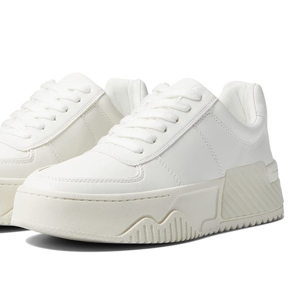 Steve Madden Shoes - Steve Madden Sonic White Platform Sneakers Flats Shoes Multi Size New